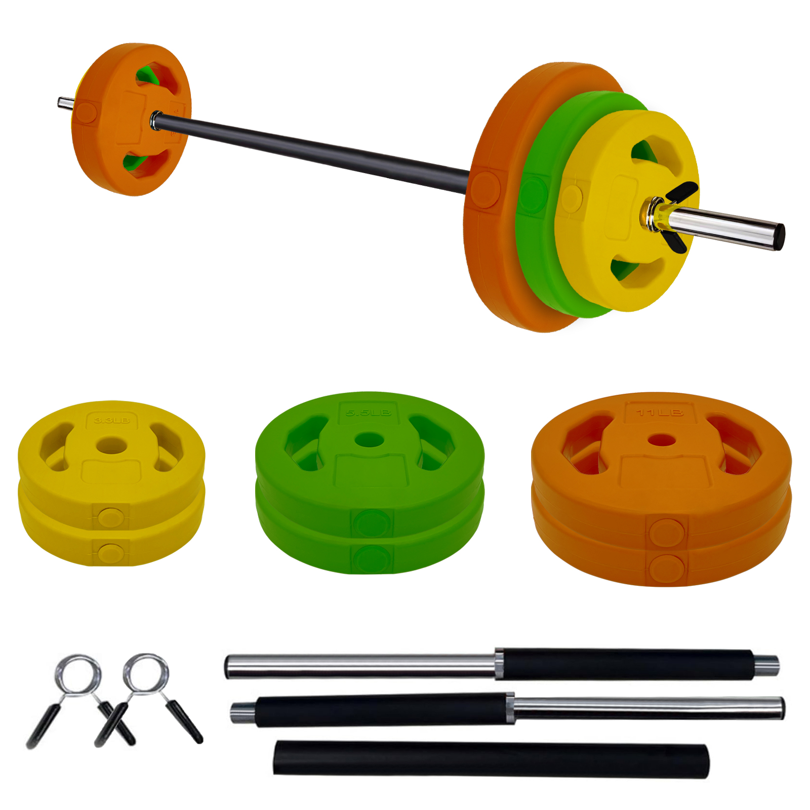 Olympic Barbell 20Kg - Adjustable Barbell Weight Set, 40lb /20kg