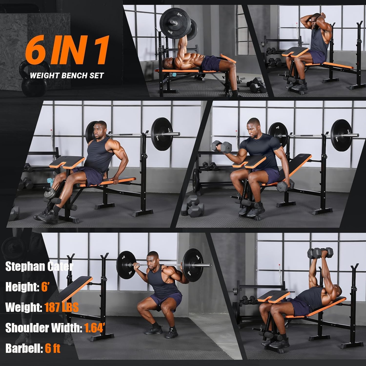 6-in-1 Space Saving Weight Ben - đánh giá và giá Adjustable Weight Bench