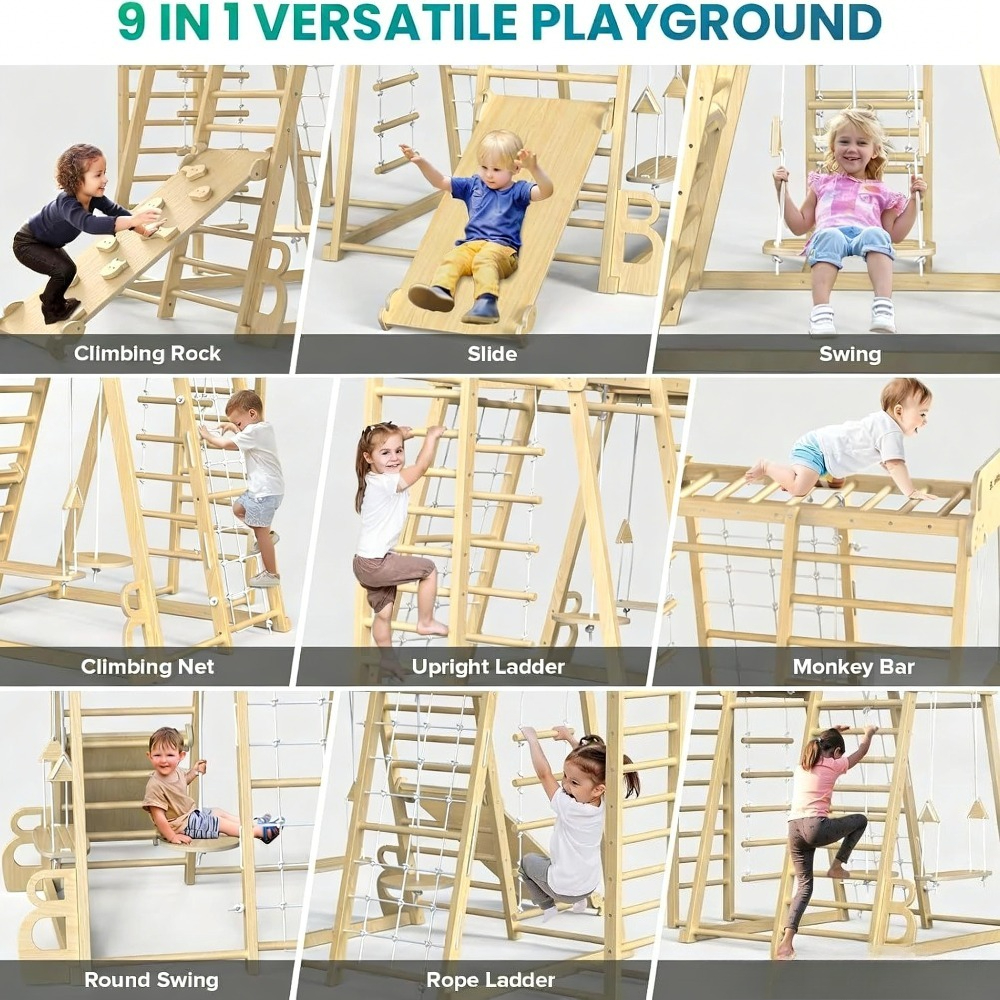 Indoor Jungle Gym 9-in-1 Playg - đánh giá và giá Home Gym Kids