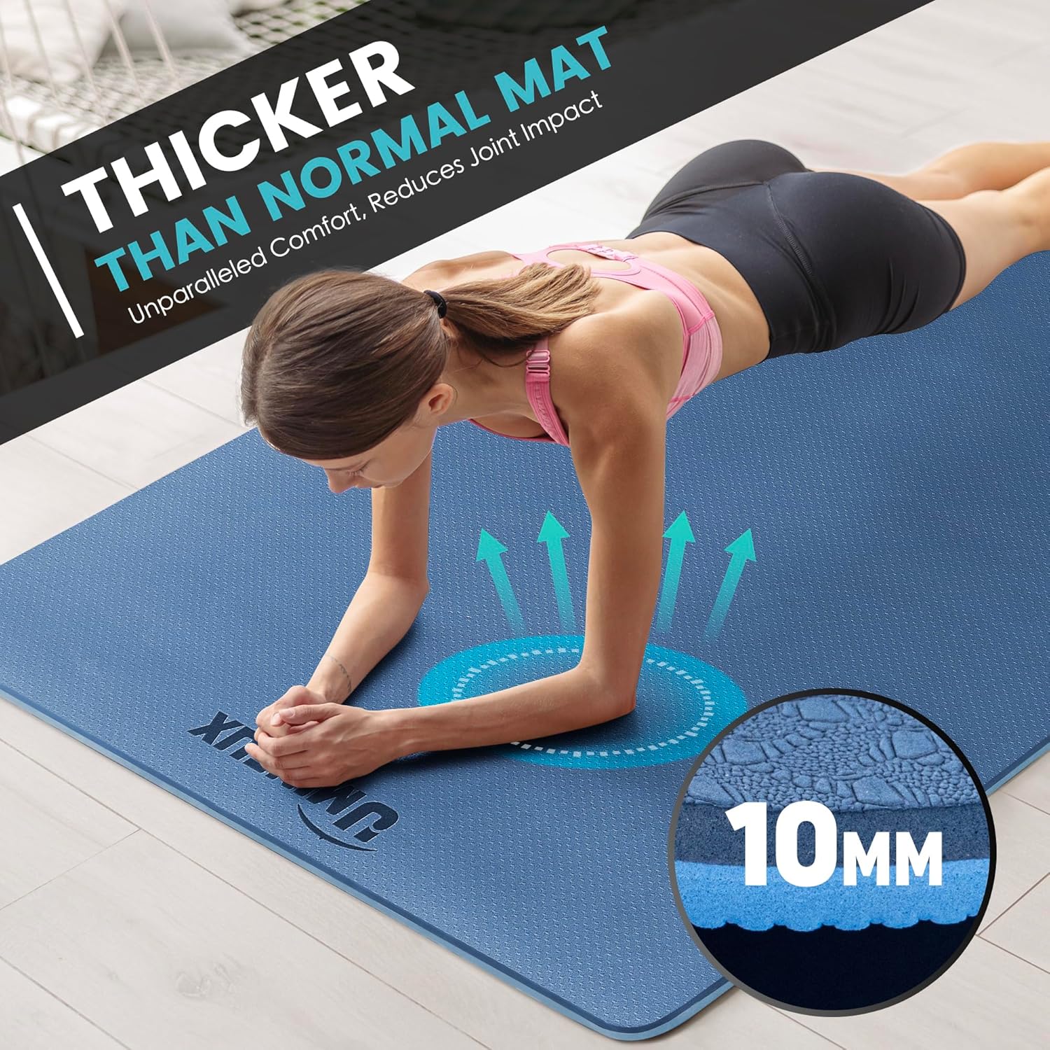 Large Yoga Mat 1/4 & 2/5 Inch  - đánh giá và giá Home Gym Pilates