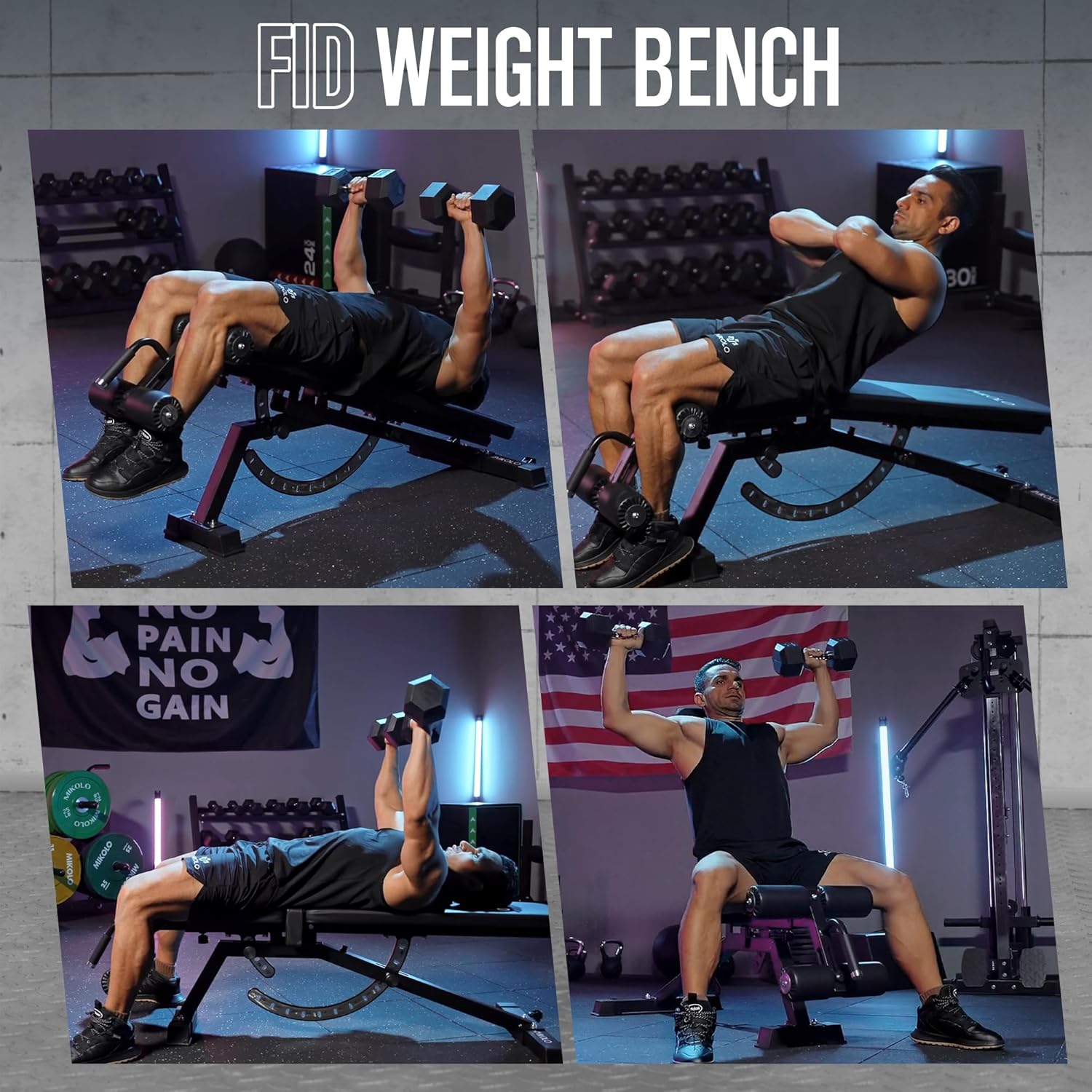 Home Gym Weight Bench - Steel  - đánh giá và giá Adjustable Weight Bench