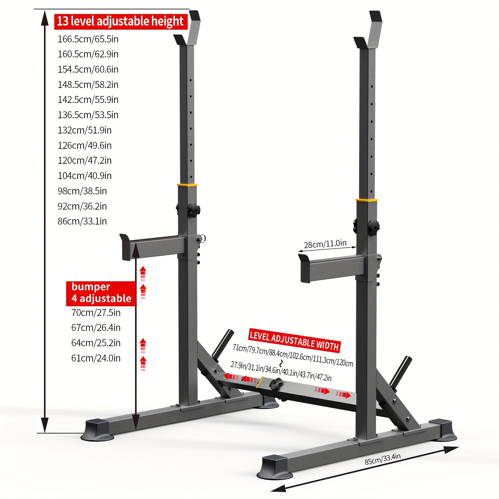 1 Squat Stand With Barbell Wei - đánh giá và giá Adjustable Weight Bench