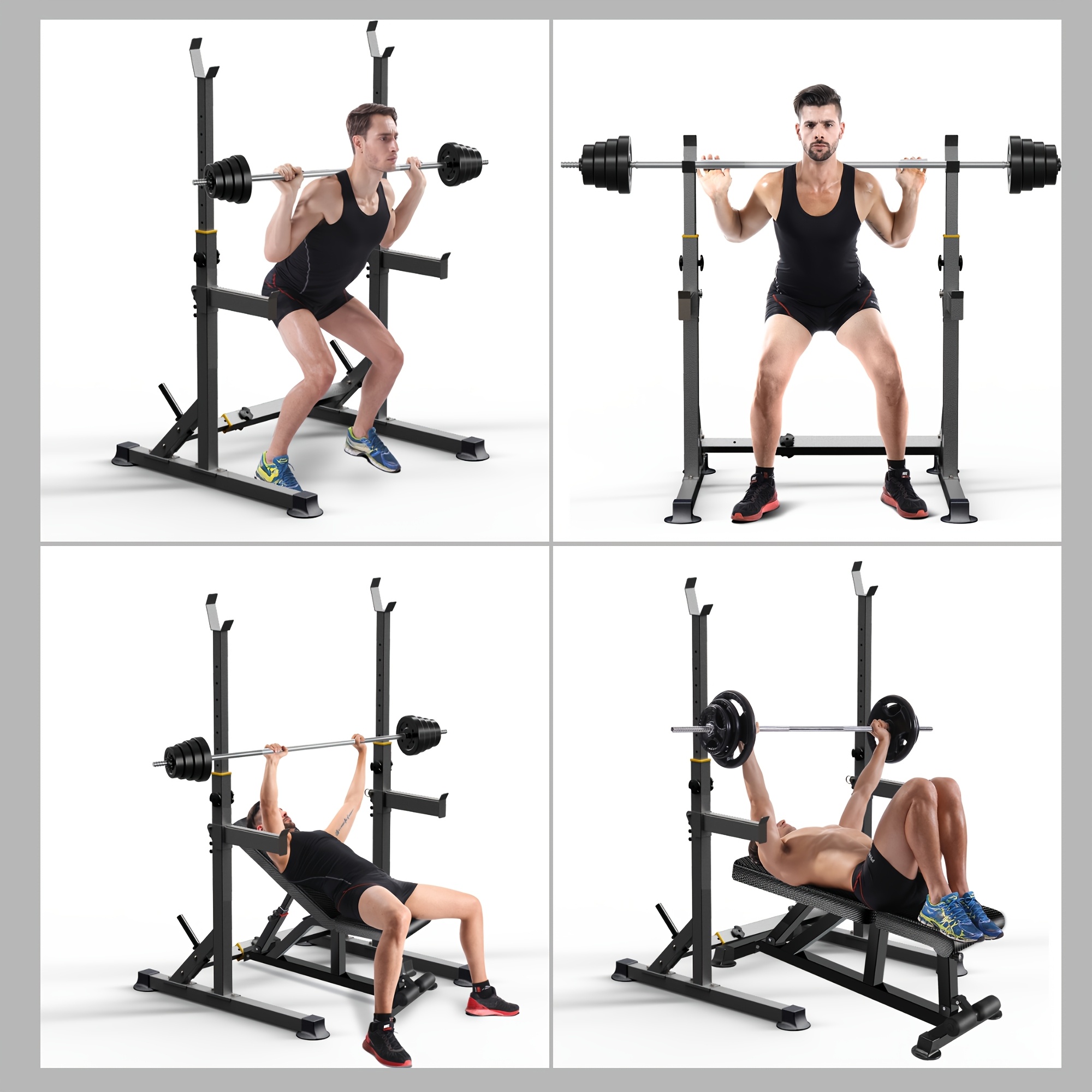1 Squat Stand With Barbell Wei - đánh giá và giá Adjustable Weight Bench