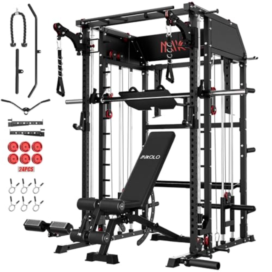 Home gym Smith machine: steel, - đánh giá và giá Home Gym With Leg Press