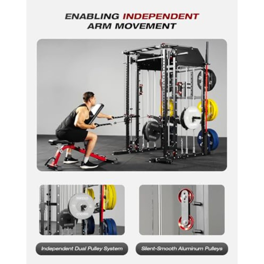 Home gym Smith machine: steel, - đánh giá và giá Home Gym With Leg Press