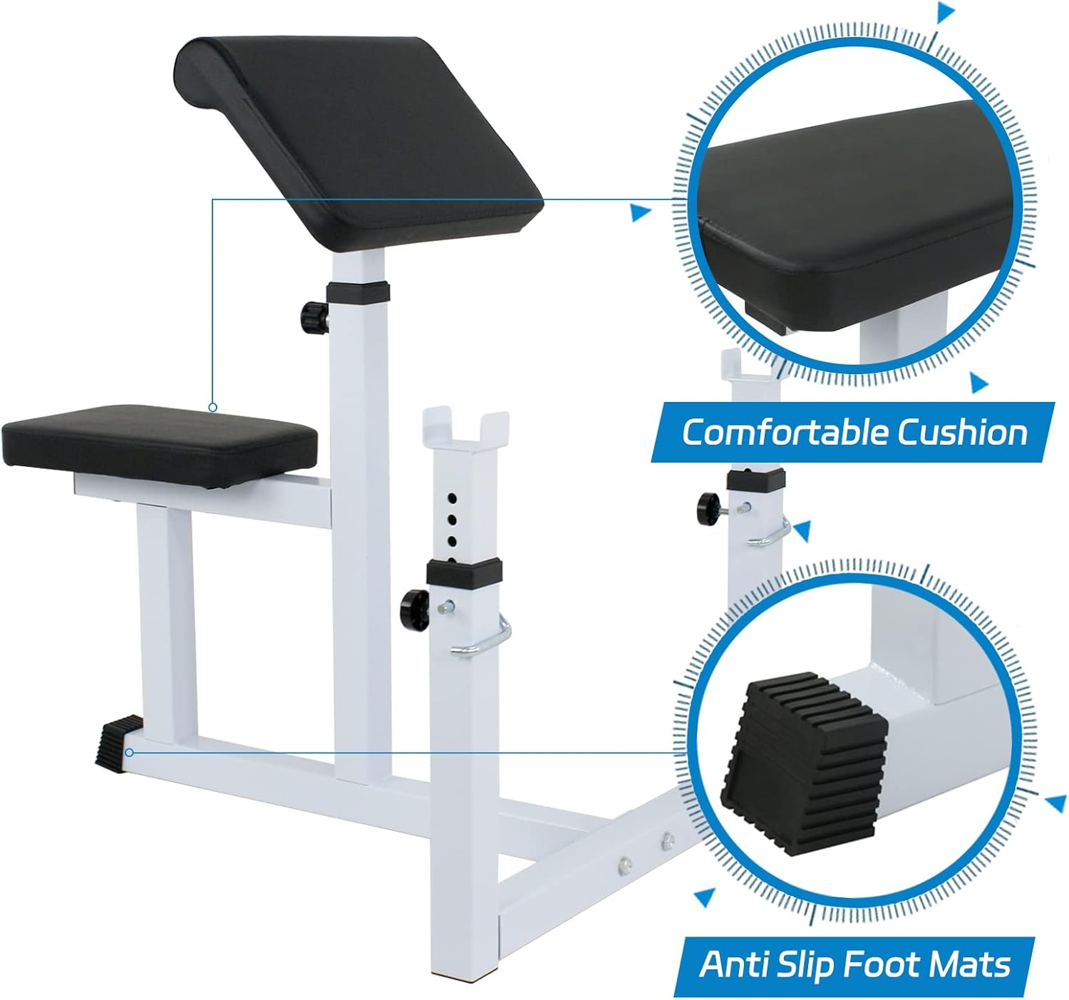 Preacher Curl Weight Bench Adj - đánh giá và giá Adjustable Weight Bench