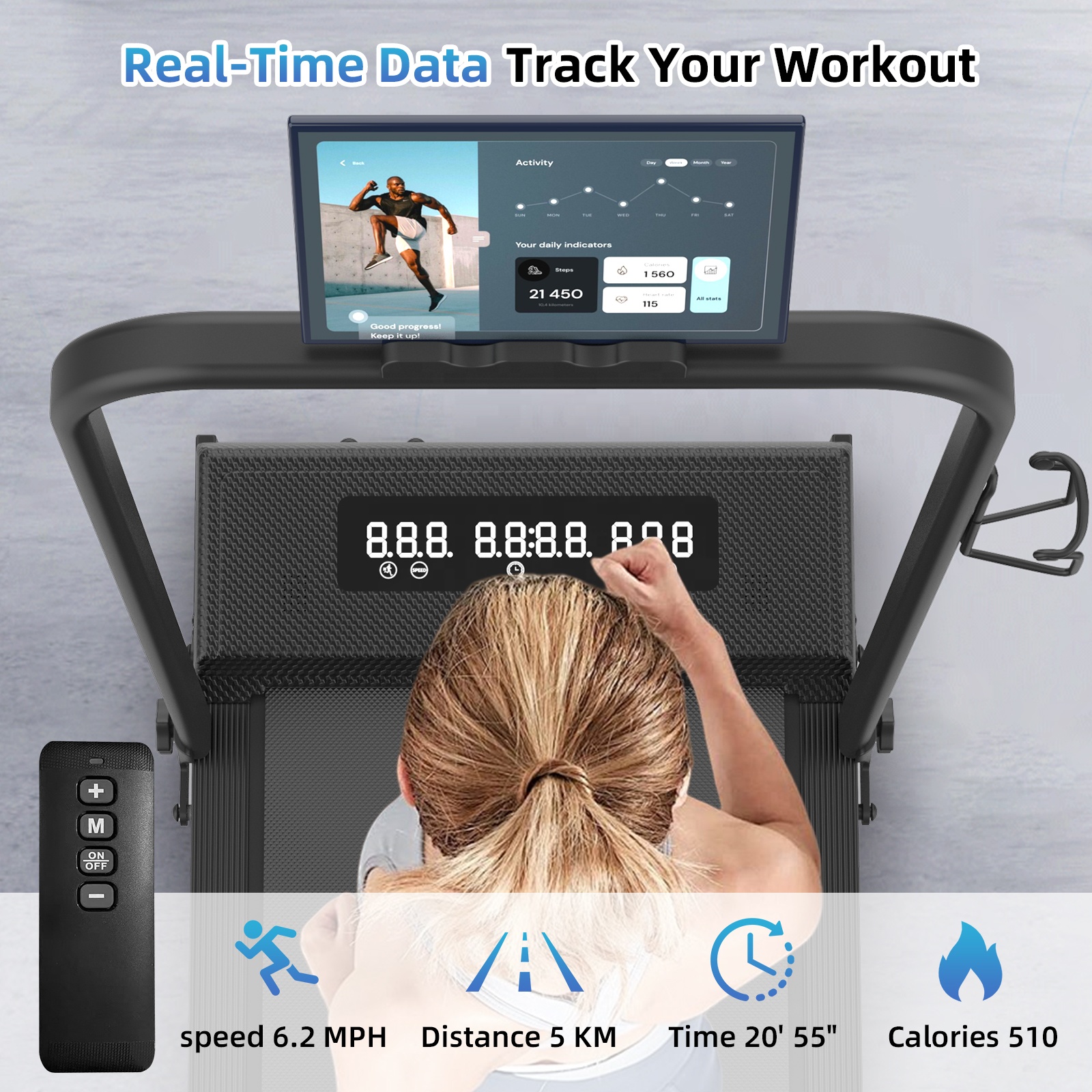 Intuitive Interface Foldable E - đánh giá và giá Treadmill Home Gym