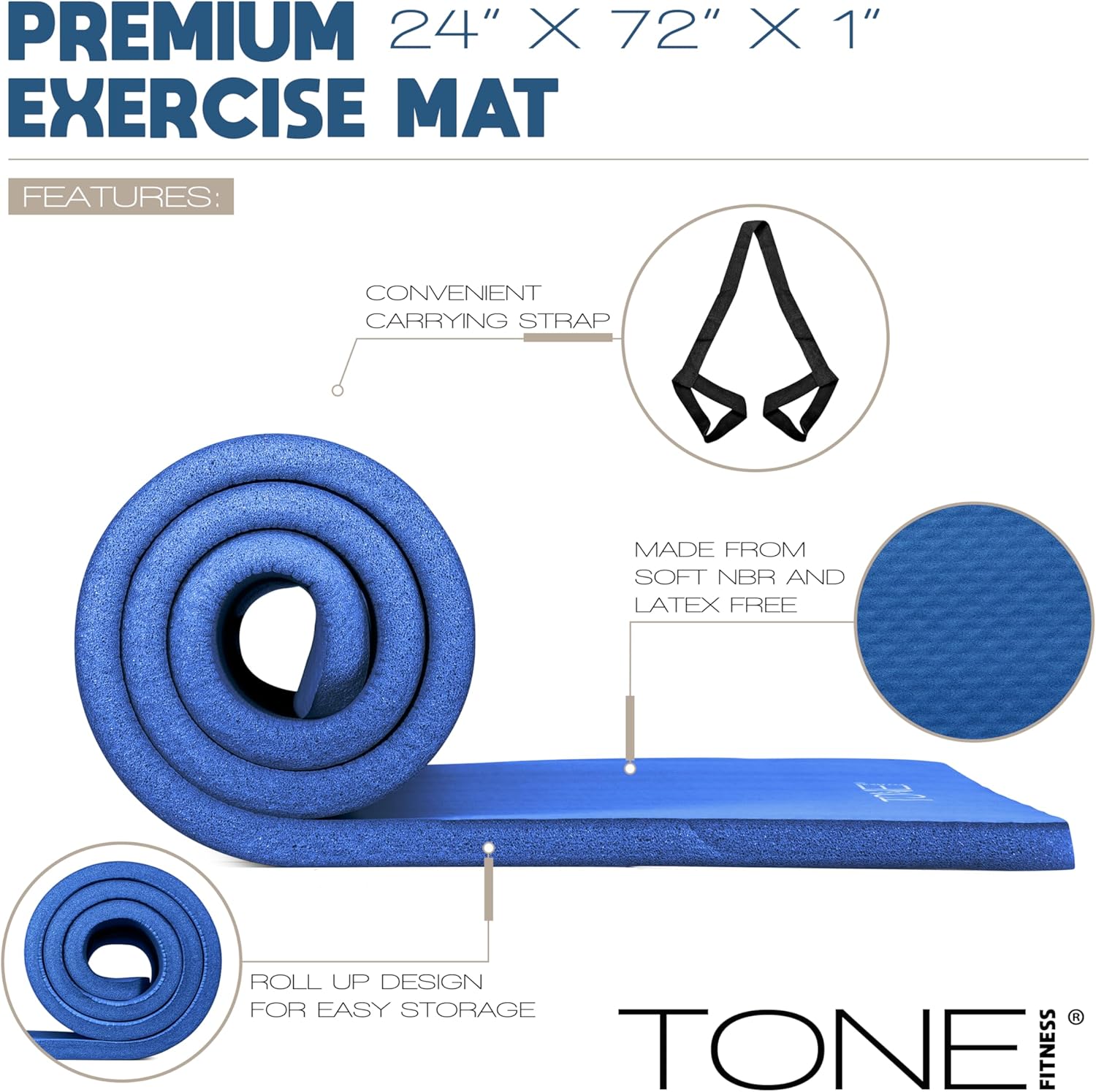 1-Inch Thick Yoga Mat, High-De - đánh giá và giá Home Gym Pilates
