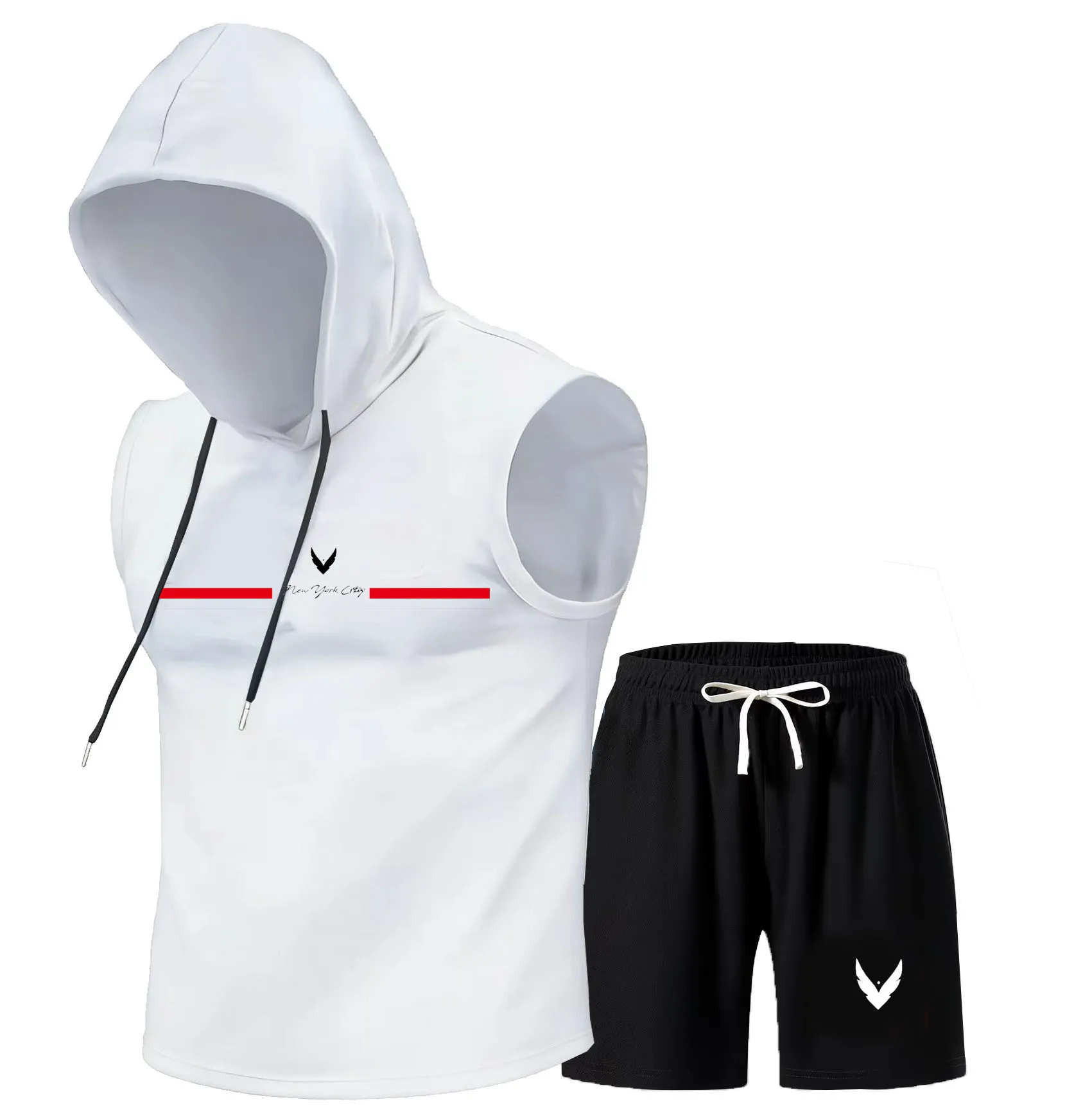Men's hooded vest set sleevele - đánh giá và giá Home Gym Outdoor