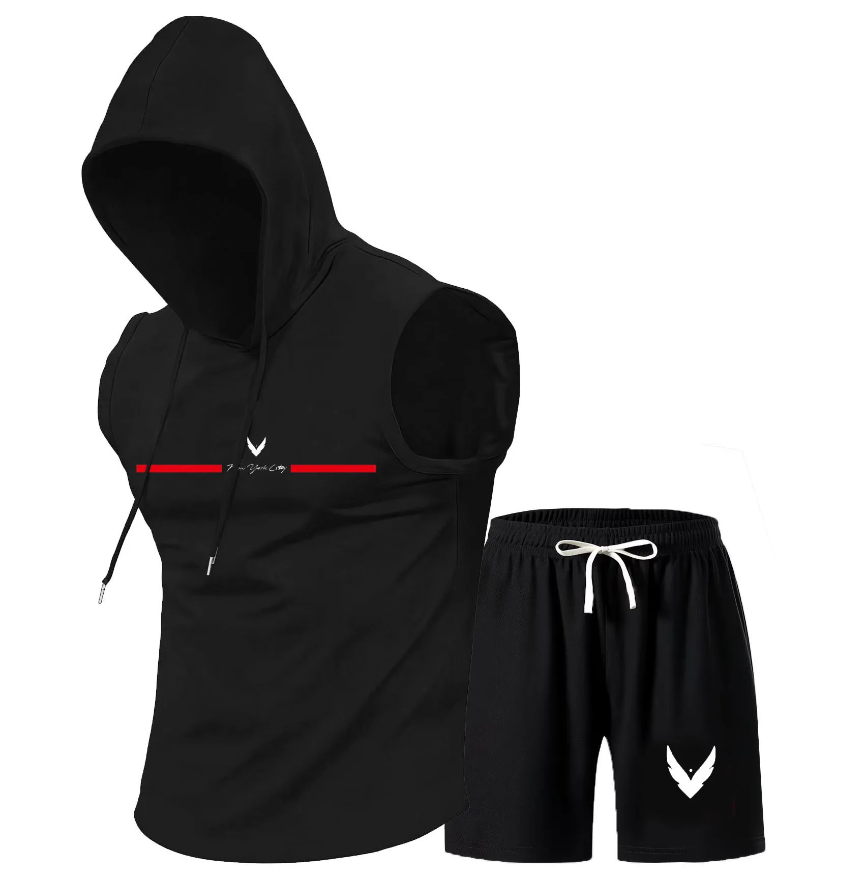 Men's hooded vest set sleevele - đánh giá và giá Home Gym Outdoor