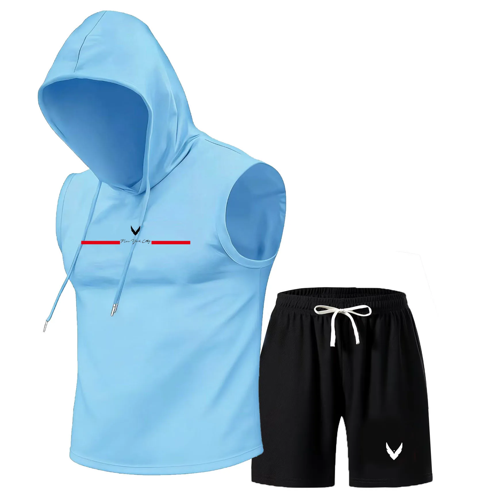 Men's hooded vest set sleevele - đánh giá và giá Home Gym Outdoor